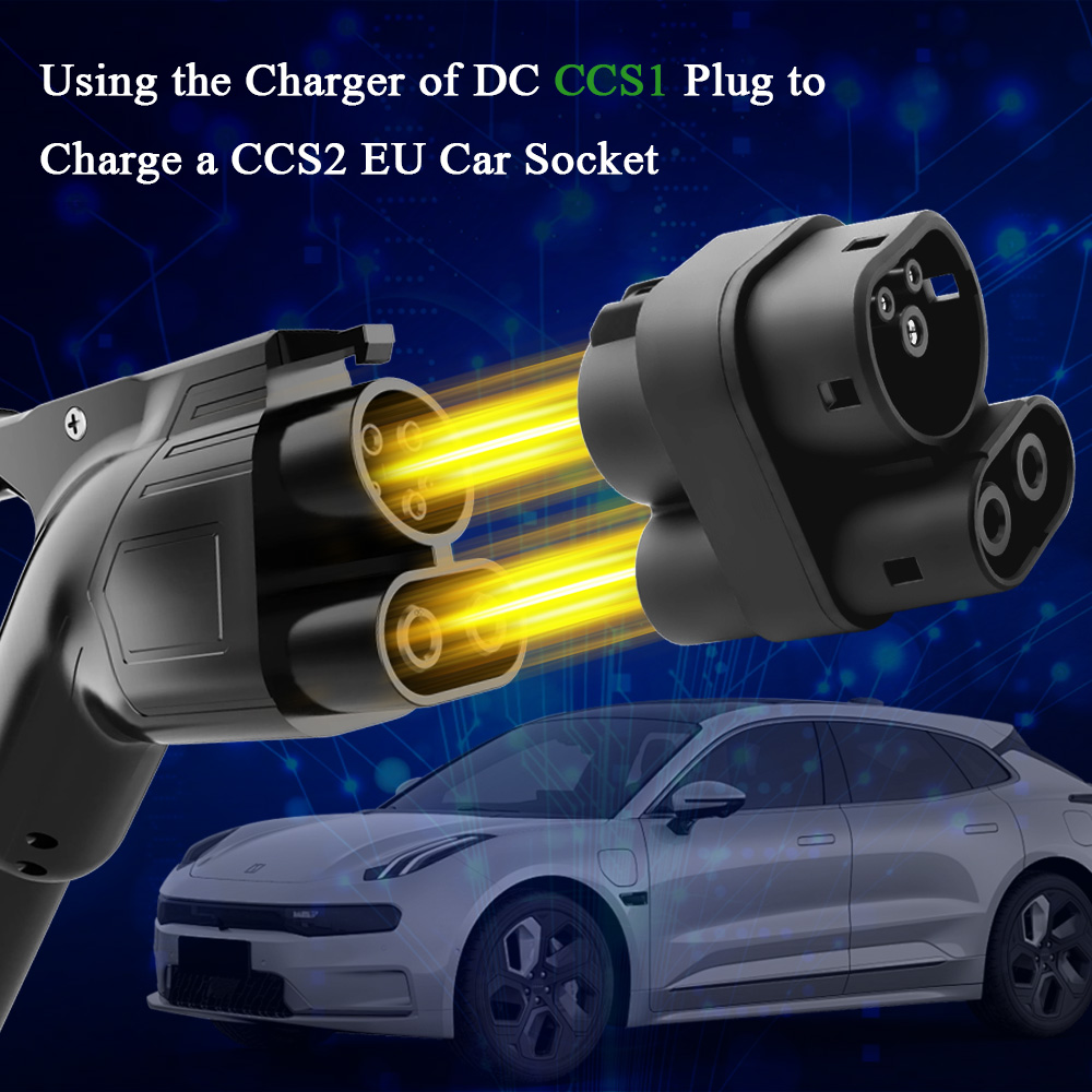 Kolanky 250A CCS1 إلى CCS2 EV  - مراجعة Ccs2 To Ccs1 Fast Charge Adapter 250Kw وسعره